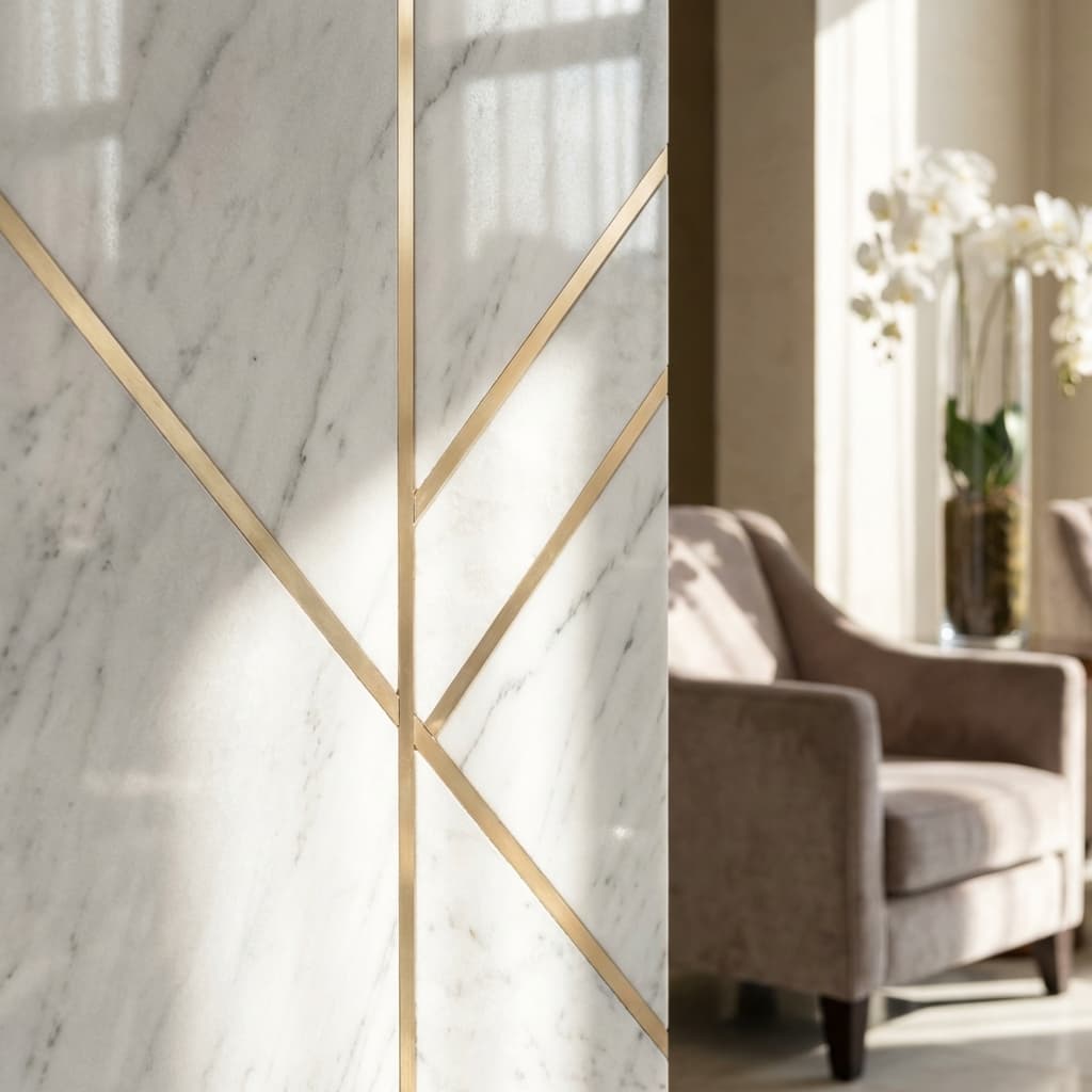 Cape Town Executive Waterproofing and Painting Services | White Marble & Gold Aesthetic