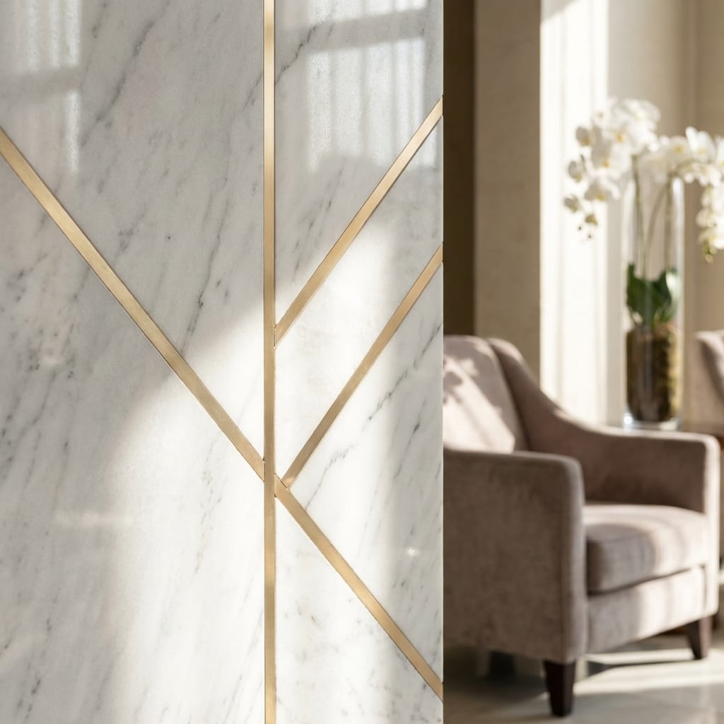 Cape Town Executive Waterproofing and Painting Services | White Marble & Gold Aesthetic